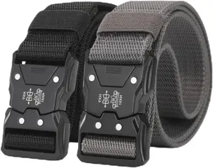 2Pcs Tactical Waist Belt - Durable Automatic Buckle Perfect for Outdoor Adventures Unisex Accessories for Men Women