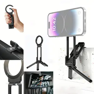 Ulanzi MA38 Foldable Magnetic Phone Portable Maglock Phone Tripod Stand, Magsafe Handheld Selfie Stick, Supports iPhone & Android, Desktop Photography