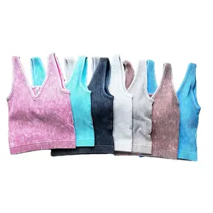 Sophie Women's V-Neck Tank Top - Fitted, Cropped, Ribbed Fabric, Comfortable Fit, Versatile for Any Outfit - Chic, Elegance, Jeans, Padded, Womenswear