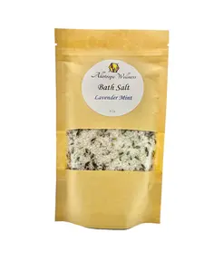 Lavender Mint Botanical Bath Salt, All Natural Ingredients scrub bath soak bath gift Blend Body Care, Lavender Peppermint
