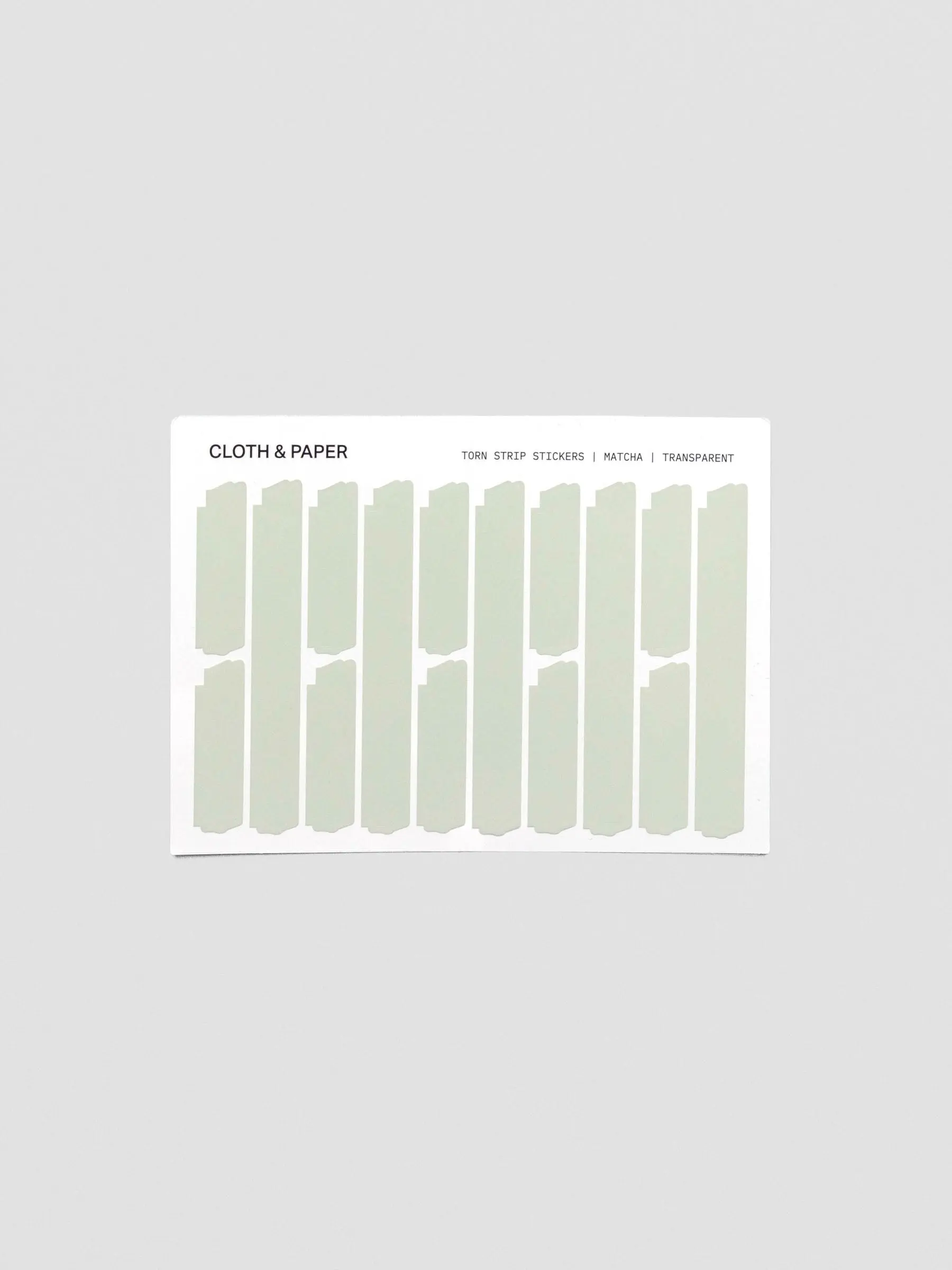 Torn Strip Stickers | Matcha