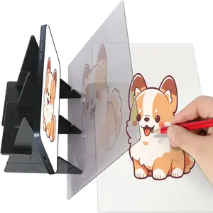 DIY Drawing Tracing Pad Optical Projector Painting Copy Board Mirror Reflection Projection Tracing Plate Board Comic Tracer Art Stencil Tool with Phone/Pad Xmas Gift for Kids,Students,Sketching Art Materials
