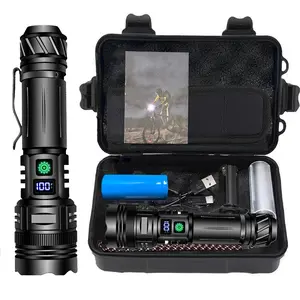 Powerful LED Flashlight Super Bright High Lumens Flashlight Rechargeable Lamp Portable Ultra Power Torch Outdoor Emergency Camping Lantern