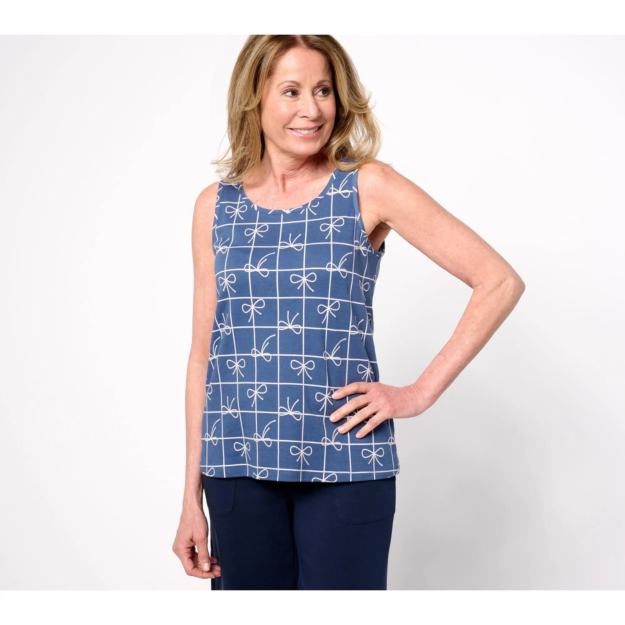Isaac Mizrahi Live! Yacht Club Choice of Print Cotton Tank Top