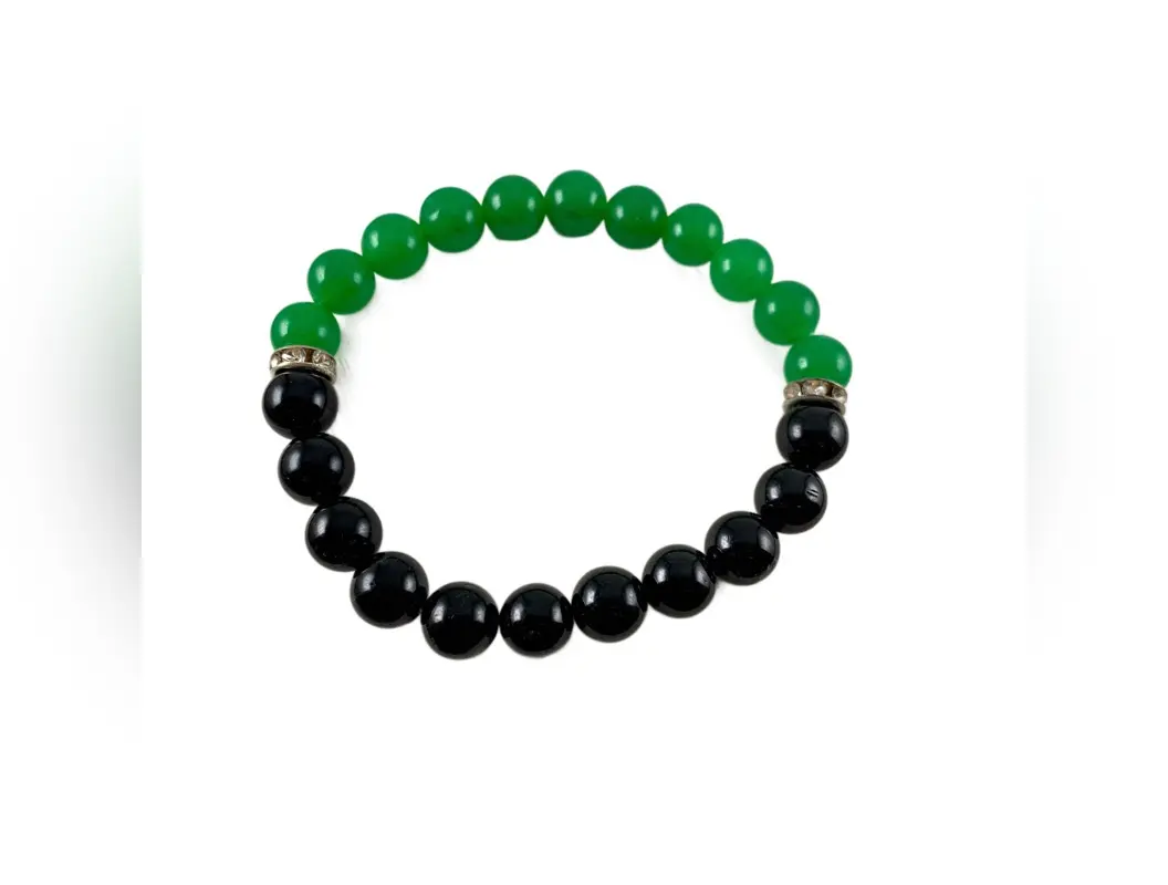 Black Tourmaline/Green Aventurine Bracelet