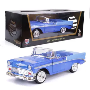 1956 Chevrolet Bel Air 1/18 Scale Die-Cast Metal Model  by Lucky Die Cast- Premium Classic Vintage Alloy Collection Cars with Display Case, with Opening Doors, Best Gift for Men, Dad & Kids 14+ Years