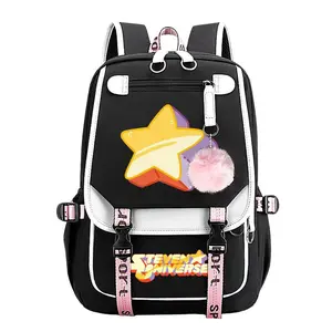 Steven Universe Trendy Youth Backpack for Boys & Girls, Large Capacity Anime Aesthetic Laptop Backpack for Teens, Breathable Adjustable Straps, Aesthetic Must-Have Gift | 11.4''×18.1''