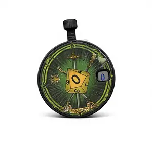 SURPASS Mechanical Pocket Watch Dice Spinner | EDC Metal Fidget Toy & Pendant for D&D | Premium Stainless Steel Role Playing Gift Polyhedral Dice D10
