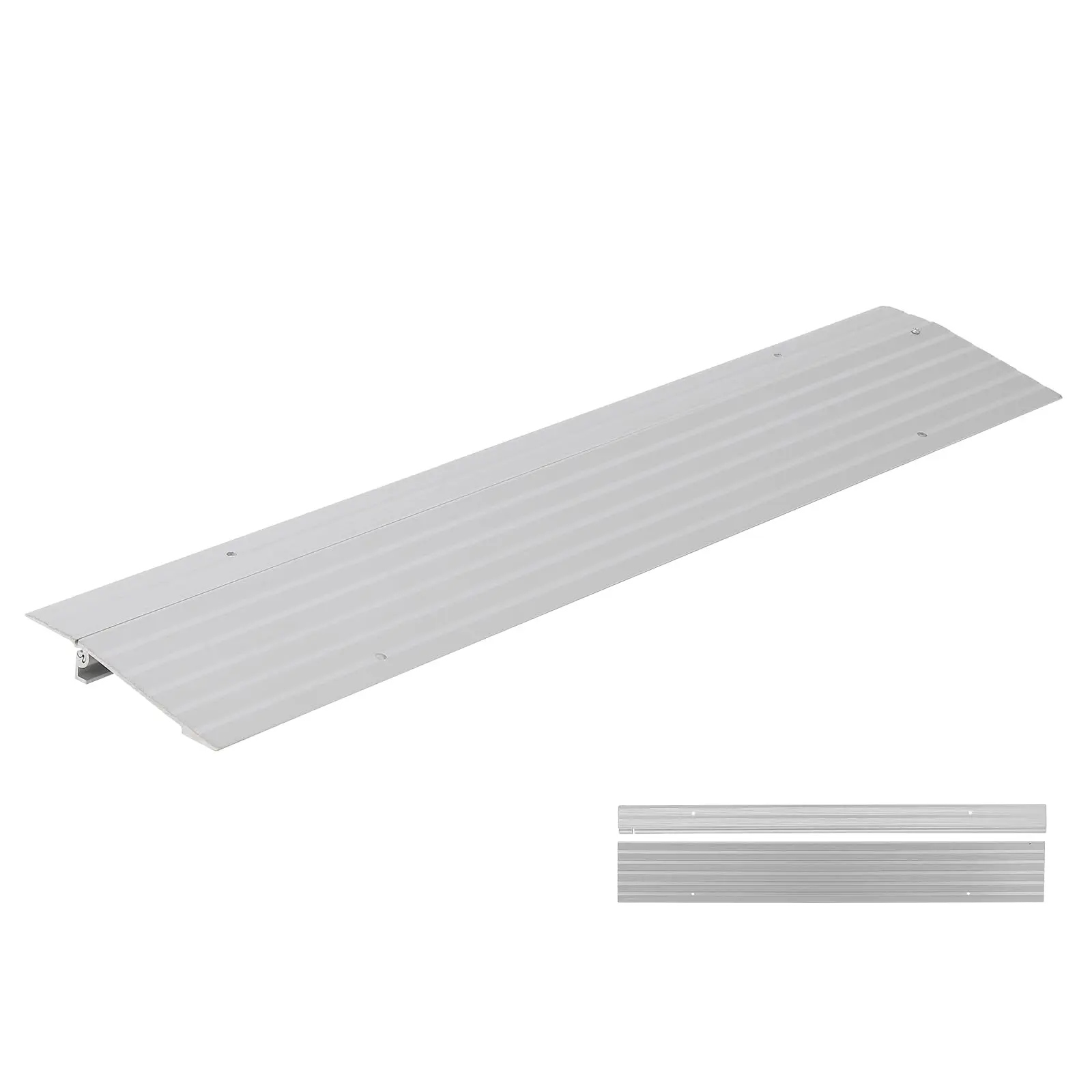 GAOMON Heavy Duty Aluminum Threshold Ramp for Doorways - 1-in Rise, 700 lbs/320kg Capacity, Adjustable Height Metal Ramp for Wheelchair, Pet Use - Garage, Front Porch, Business Entry - 1 Section