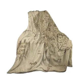 Ultra-Soft Middle Earth Map Blanket, Lightweight Bed Throw, Durable Home Decor, Comfortable Accessory, Perfect for Cozy Nights