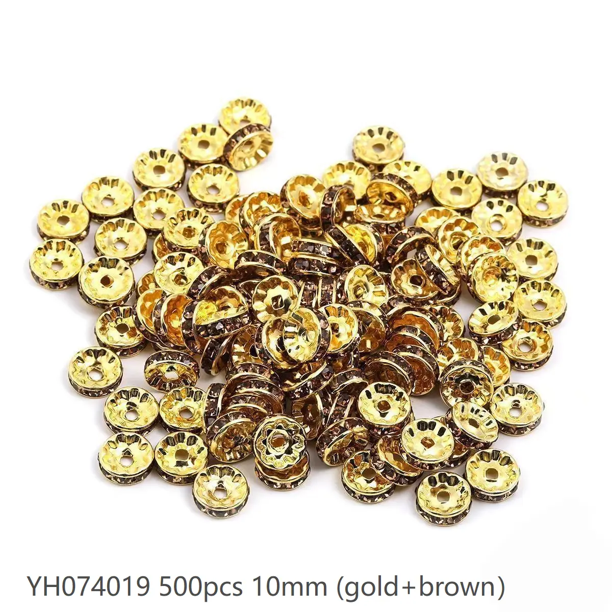 #74(10mm 500pcs) Gold/ Brown YH074019