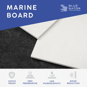 Blue Gator .375" White Marine Board (HDPE) – Durable, Weatherproof, and Perfect for Marine & Outdoor Projects