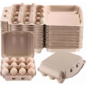 30 Pack Bulk 12 Count Egg Cartons - Reusable 3×4 Style Cardboard Dozen Chicken Egg Crates