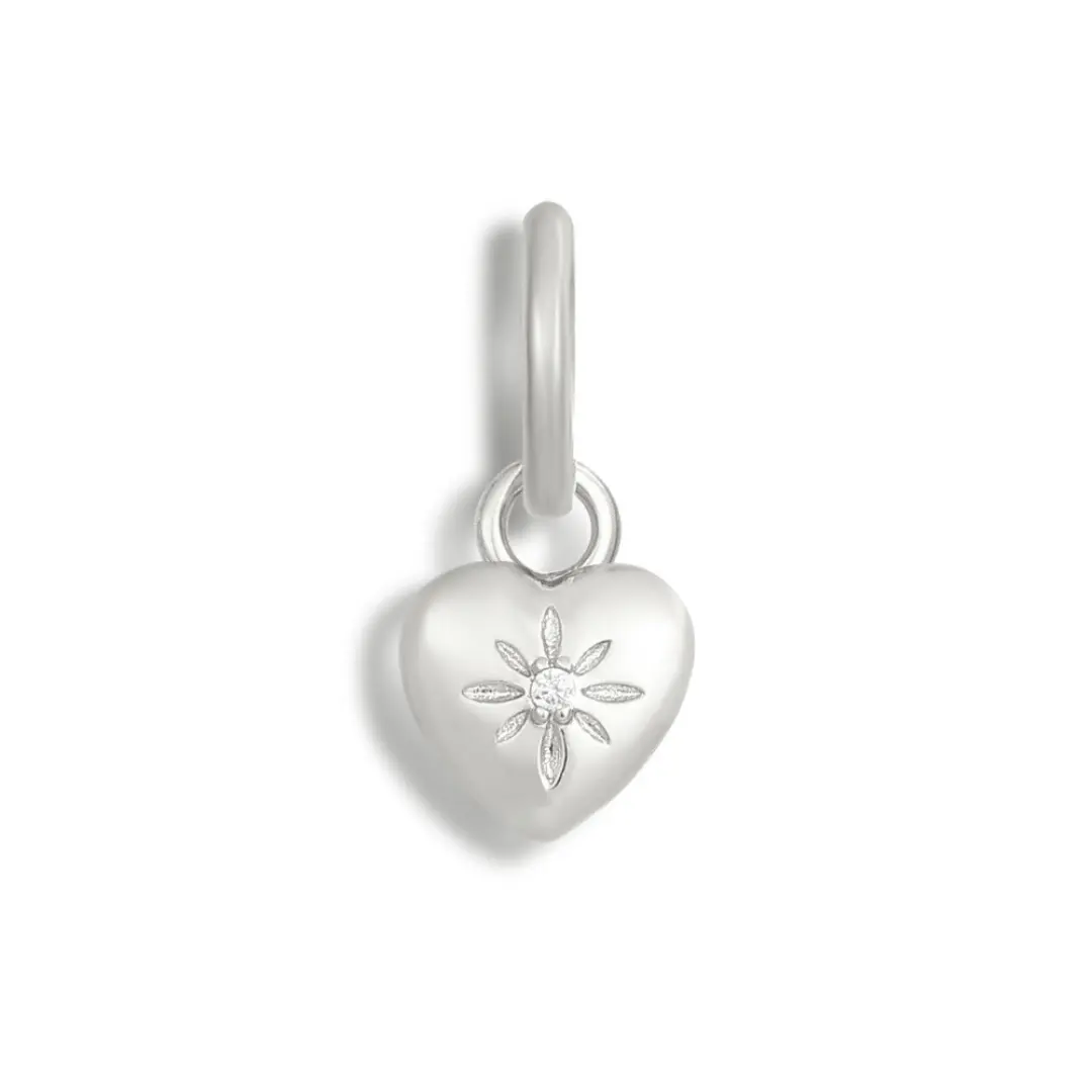 Silver, Heart of Gold Charm