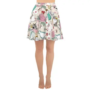 Down the rabbit hole Alice inspired Skater Skirt