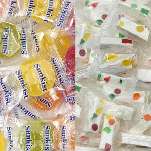Sunkist Fruit Gems & Jujube Nougats 1lb Chewy Fruity Candy Mix Retro Nostalgic Soft Fruit Chews Bulk Sweet Candy TikTok Viral Treat