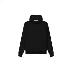 Men's Dark Oversized Long-Sleeve Pullover Hooded Sweatshirt - High-Quality Relaxed Fit Durable Stylish Graphic Casual Sports Outdoor Outerwear for Cooler Days
