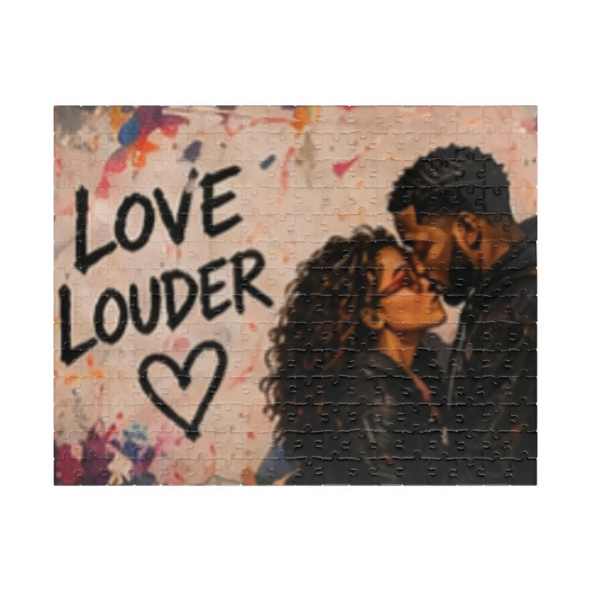 Love Louder Graffiti Art Coffee Table Puzzle - 252 Pcs, 1014 Pcs Horizontal Design, 100% Chipboard, Multi-Size, Ideal for Puzzle Lovers