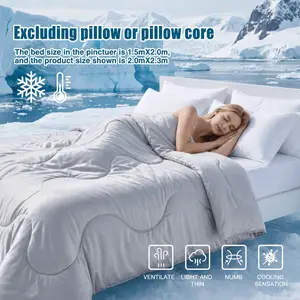 Summer Blanket for Air-Conditioned Rooms, Cool and Skin-Friendly, Breathable and Comfortable, Ideal for Sleep, Non-Stuffy Design