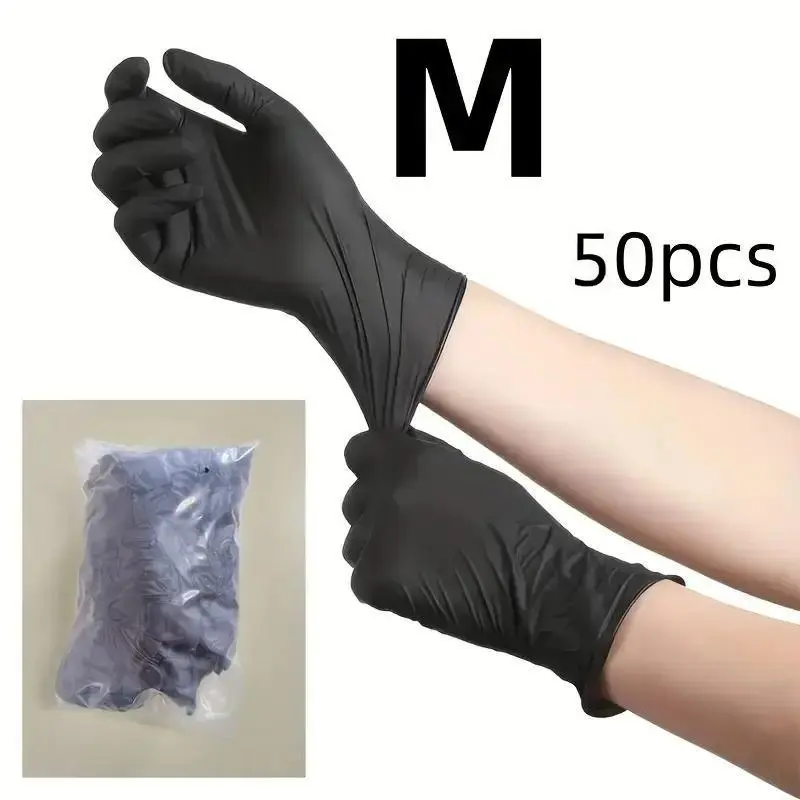 Deep Nitrile Disposable Gloves(Bagged), Lightweight, Home Cleaning, Pet Care, Dyeing, Lead-Free Alcohol-Free, Multi-Functional Kitchen Gloves