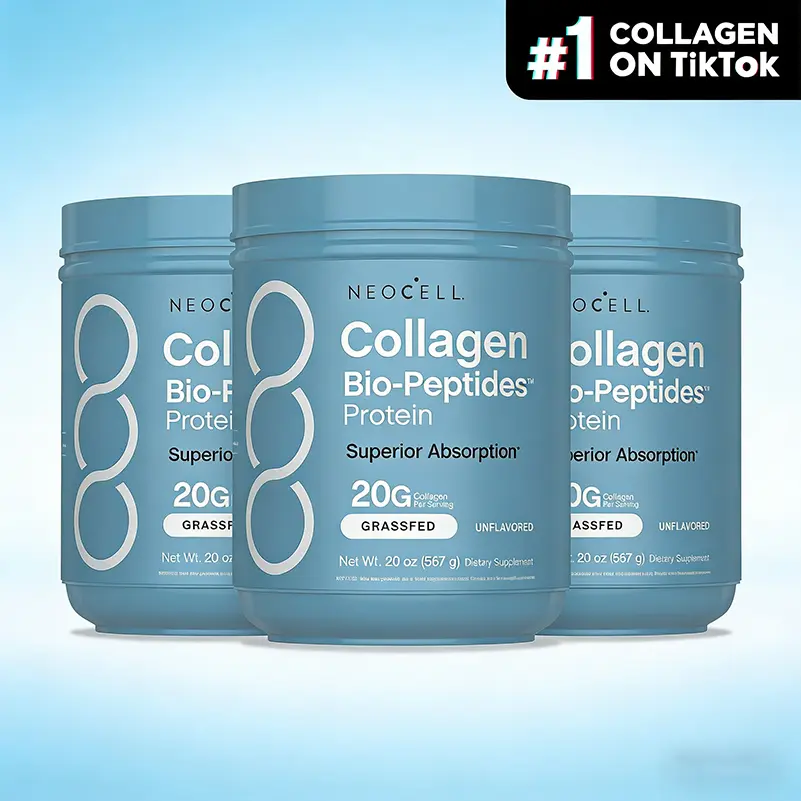 NeoCell Collagen Bio-Peptides Powder 20oz - Grassfed Protein Supplement - Advanced with 18 Essential Amino Acids