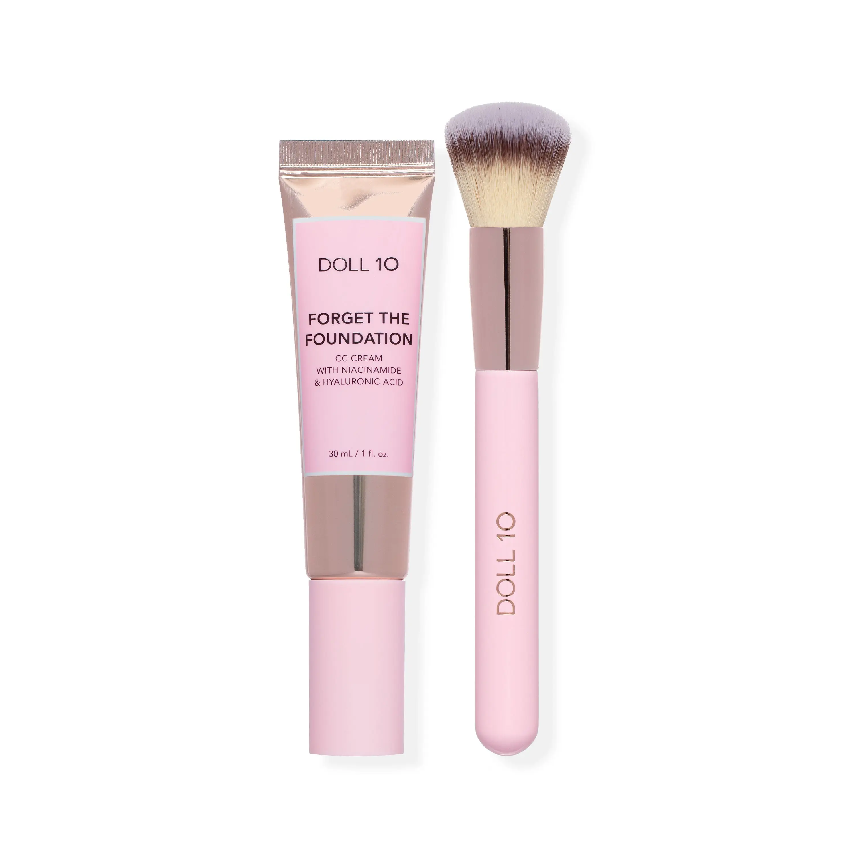 Forget the Foundation CC Cream with Niacinamide & Hyaluronic Acid with Brush