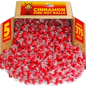 A Great Surprise Red Hot Cinnamon Candy Balls - 5 Pounds - Red Fire Candy Bulk - Individually Wrapped
