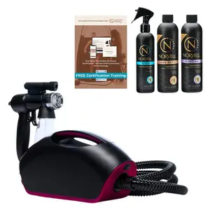 Naked Sun Fascination Spray Tanning Kit Machine Bundle with Norvell Tanning Solutions and Prep Spray