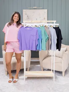 Zenana Exposed Seam Boxy Top & Shorts Set | S-L