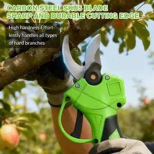 Electric Pruning Shears with 2 Rechargeable Batteries andCharger - Cordless Garden Scissors for Tree BranchTrimming, Fruit Harvest, Yard Work