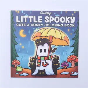 Cute Creative Fun Halloween Coloring Book, Stress Relief Coloring Book for All Ages, Perfect for Back-To-School and Holiday Season