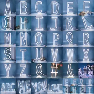 A-Z Letter Neon Sign, USB Powered Adjustable Switch LED Neon Signs, Wedding Birthday Party Anniversary DIY Decorations, Decorative Night Light