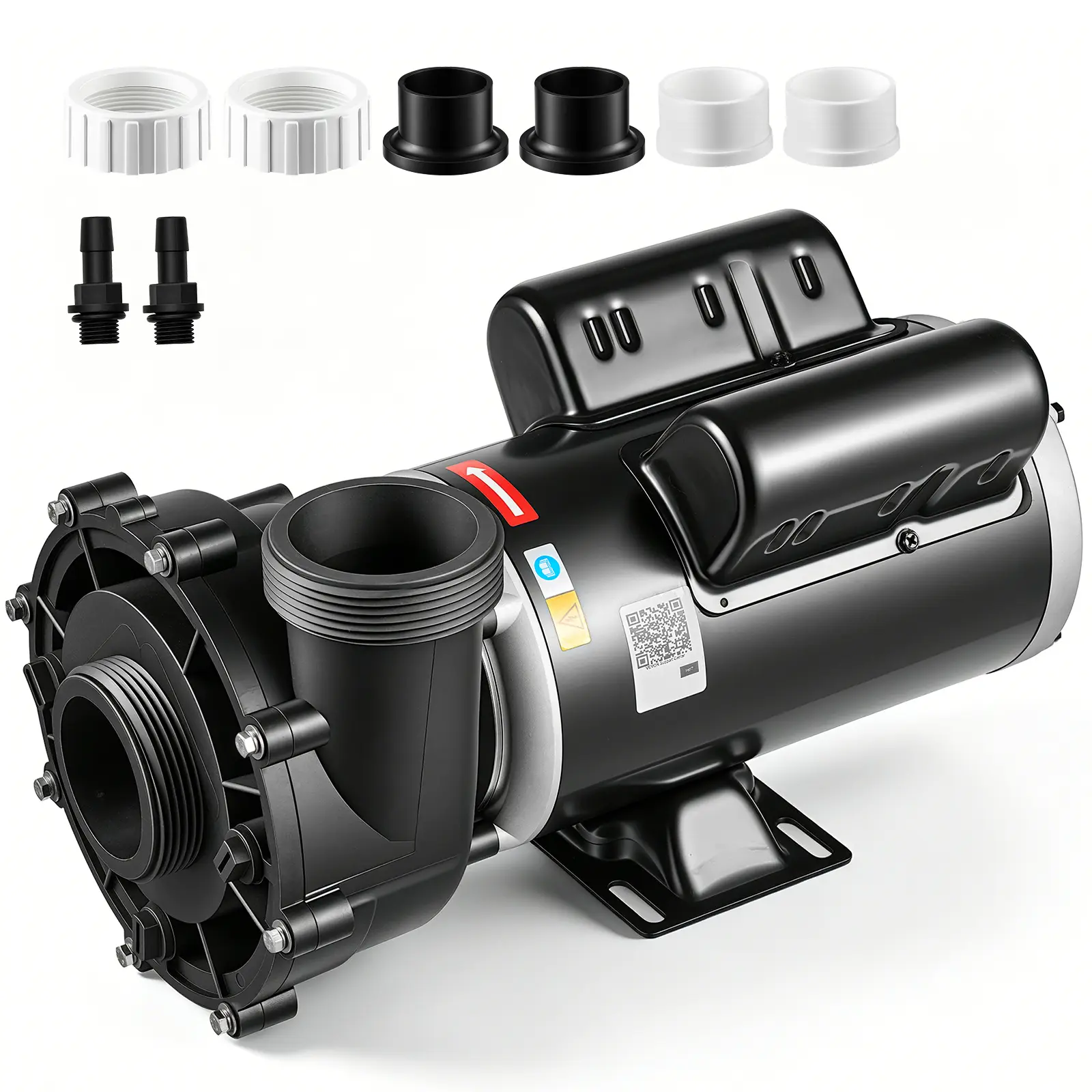 【SummerFinds】VEVOR SPA Pump 3HP Hot Tub Pump 2 Speed 48 Frame with 1.5" & 2" Port, 230V, 190 GPM High Speed & 90 GPM Low Speed, 90° Rotational Interface, SPA Bath Water Circulation, Compatible with OEM Models
