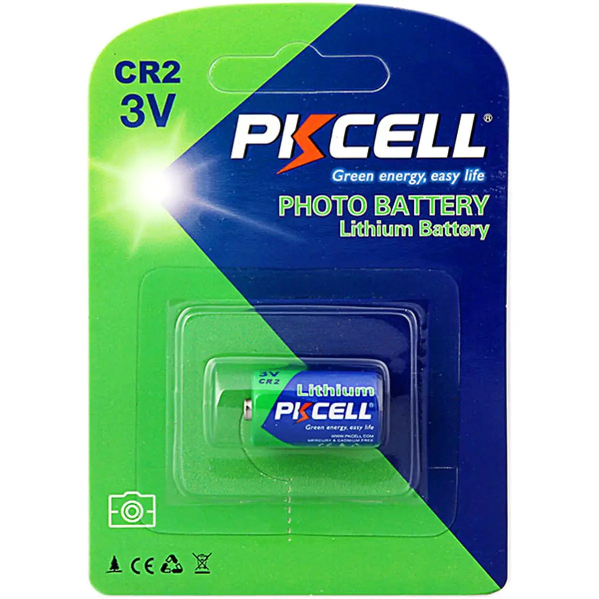 212 MAIN CR2 Type 3.0V Lithium Photo Battery, Long-Life Power Source for Sports & Outdoor Cycling Electronic Devices