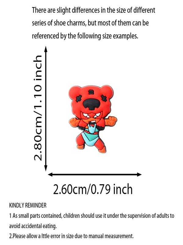 Cartoon Fighting game Croc Shoe Charms for Kids Boys Girls Women Men PVC Wristband Sandals Clog Accessories Party Favor with Dragon and Character Designs