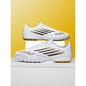 Adult Men Women Soccer Shoes, PU Leather Sporty Style Outdoor Indoor Training Match Football Boots, All Season Long Studs Short Studs TF Ag, Soccer Cleats