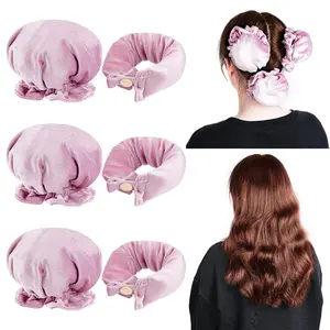 6PCS/3 Sets Heatless Hair Curler, Heatless Curling Set with Hair Caps, Soft No Heat Curling Rod Headband, Hair Rollers for Heatless Curls for Women, Hair Curlers to Sleep in Overnight Haircare