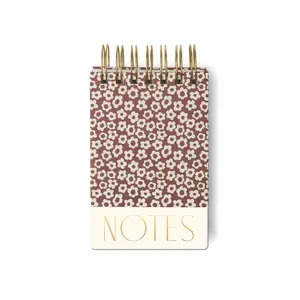 Chunky Notepad - Burgundy Groovy Floral