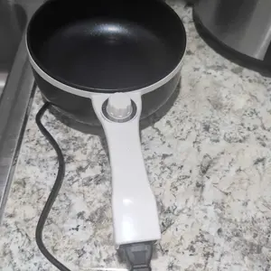 Dezin Electric Cooker 1.5L Non-Stick Sauté Pan with Power Adjustment for Cheese Stir Fry Roast Steam - Perfect for Ramen Steak Black