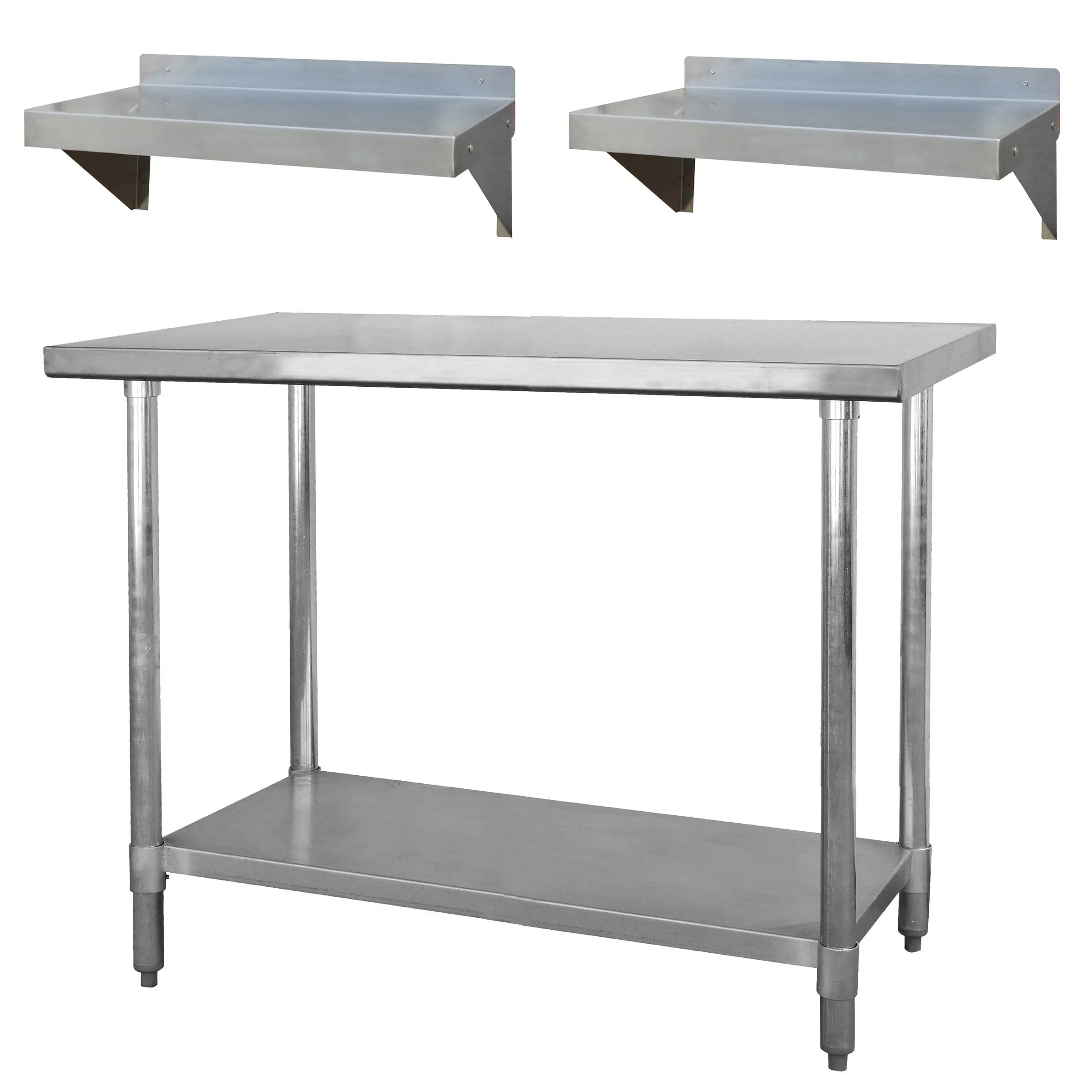 Sportsman Series SSWSET48 48 in. Stainless Steel Work Station with Workbench Table - Silver