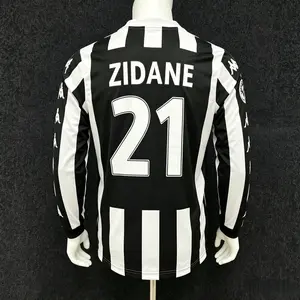 99-00 Juventus Home 21 Zidane Long Short Sleeve Jersey Vintage
