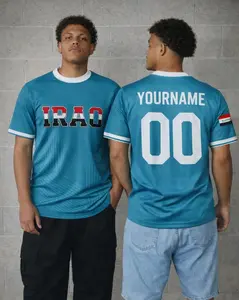 Personalized Iraq Soccer Jersey, Custom Name Number Football Tee, Men Women Youth Gift