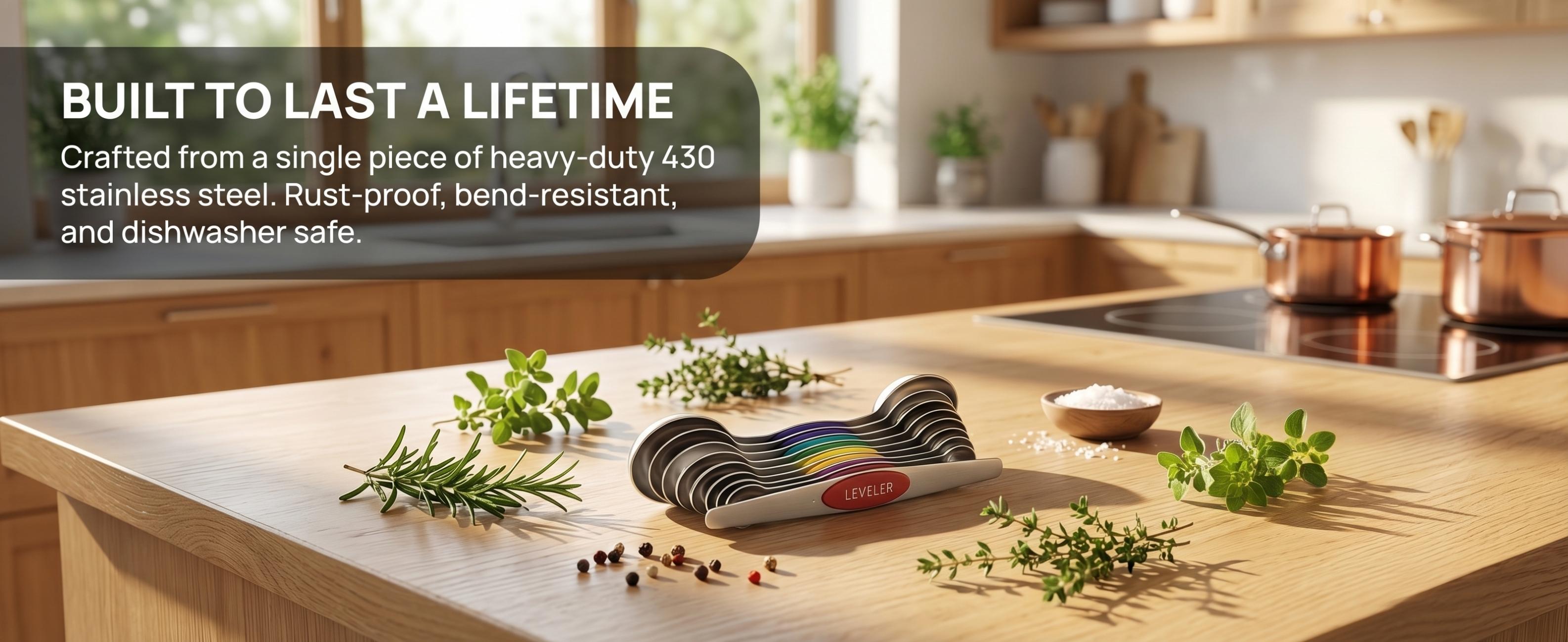 9Pcs Magnetic Measuring Spoons with Leveler, 430 Stainless Steel Double-Sided, Color Coded Stackable Kitchen Tools for Baking, Cooking, Dishwasher Safe