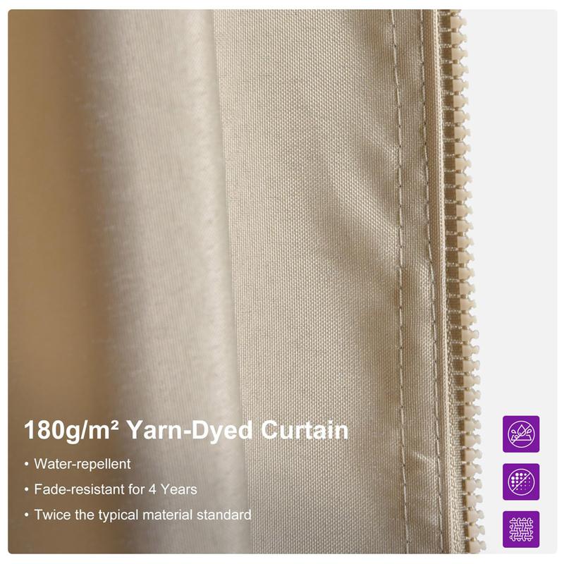 PURPLE LEAF Outdoor Hardtop Gazebo Bronze Metal Frame Galvanized Steel Double Roof with Curtains and Netting for Patio Desk Backyard