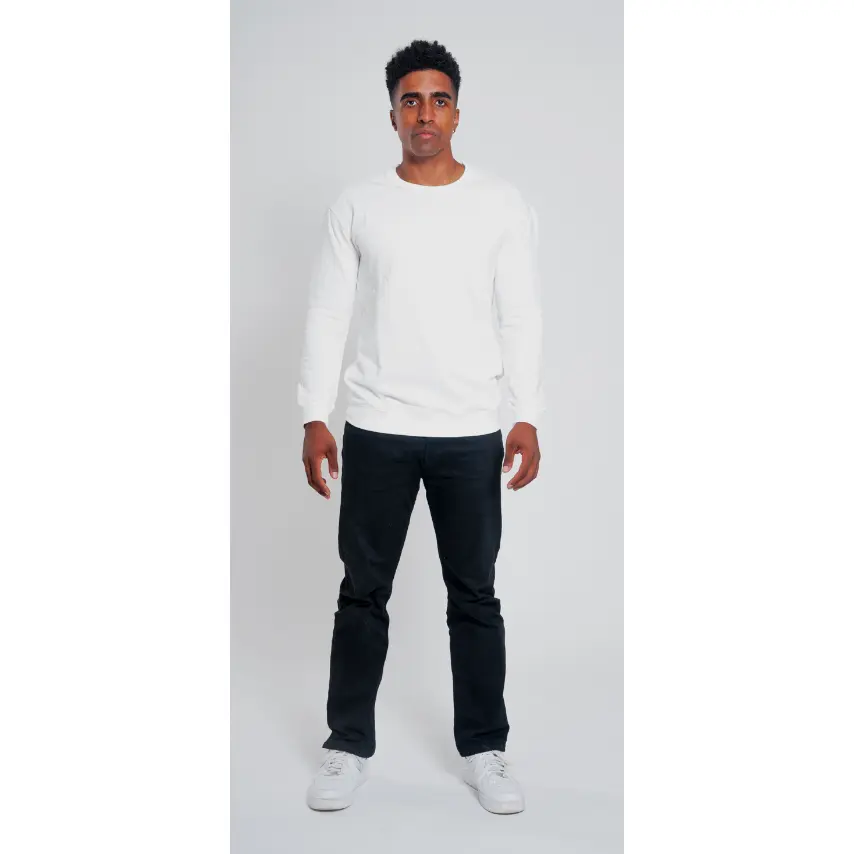 Perfect Niche Sweatshirt White - Long Sleeve Crewneck, Casual Style for Men