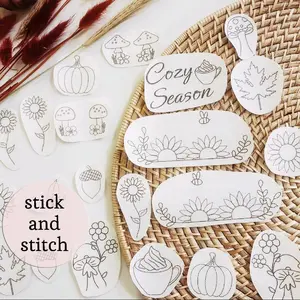 stick and stitch embroidery patterns fall patterns pocket leaves embroidery patterns