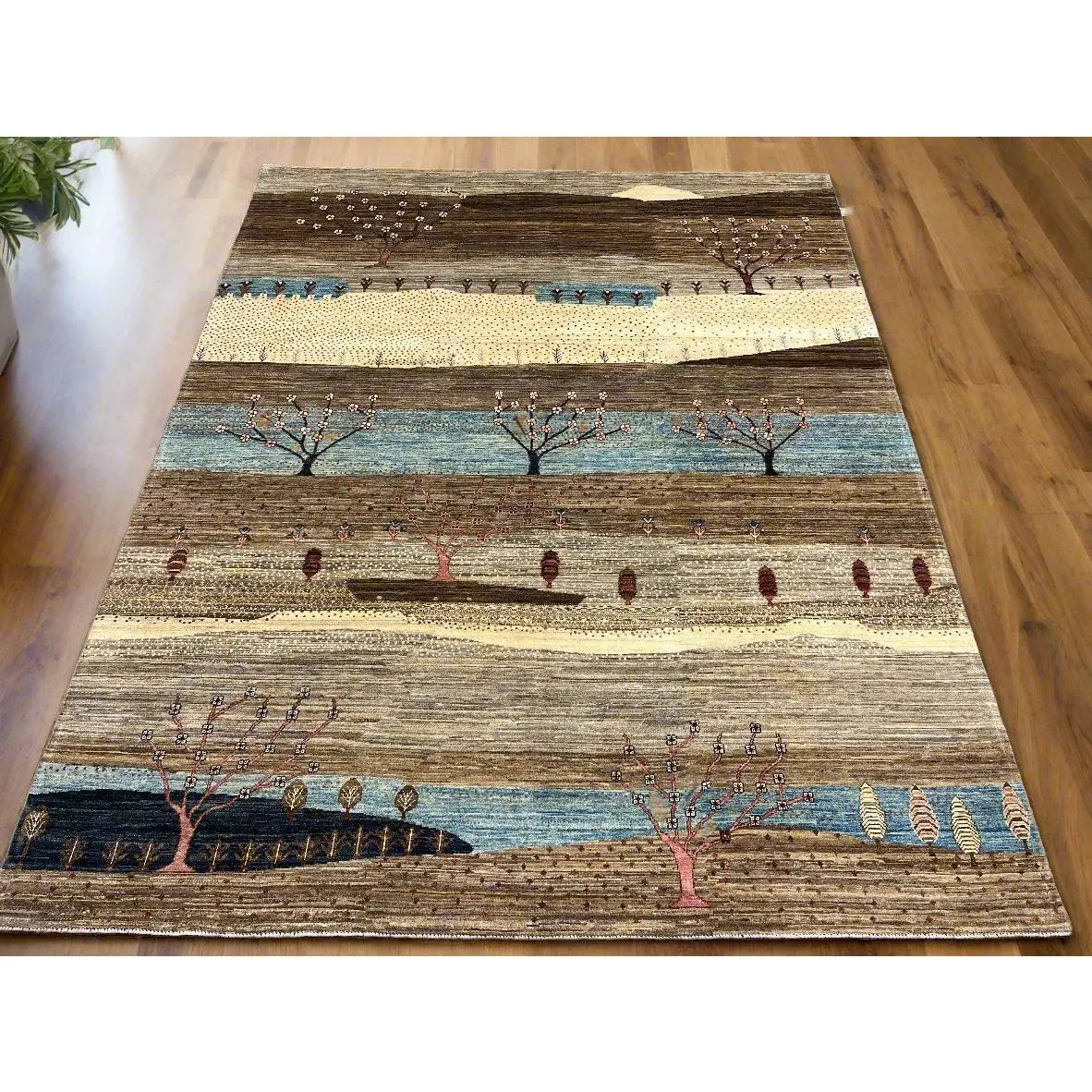 8X10 Gabbeh Loribaft Handmade Wool Tribal Rug # 14403