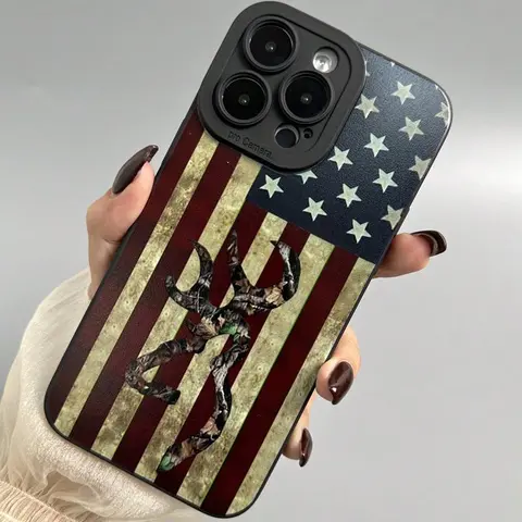 Flag Pattern Phone Case, Durable Anti-drop Cellphone Protective Case, Total Protective Shockproof Mobile Phone Cover for iPhone 11 12 13 14 15 Pro Max