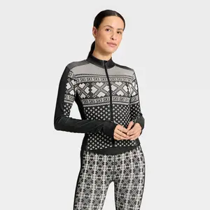 Women's Seamless Fair Isle Printed Full Zip Jacket - All In Motion