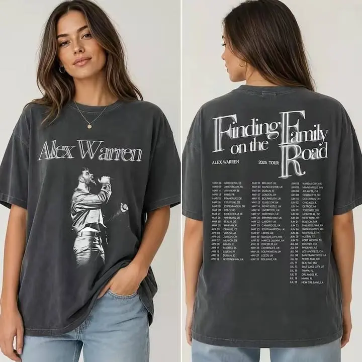Alex Warren World Tour 2026 Vintage Shirt, Indie Music Aesthetic Unisex Gift For Fans All Size